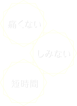 痛くない　しみない　短時間